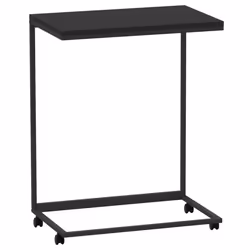 vidaXL Tavolino con Ruote Nero 55x35x70 cm in Legno Multistrato - Vista aggiuntiva 2