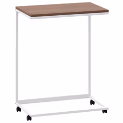 vidaXL Tavolino con Ruote Bianco 55x35x70 cm in Legno Multistrato - Vista aggiuntiva 2