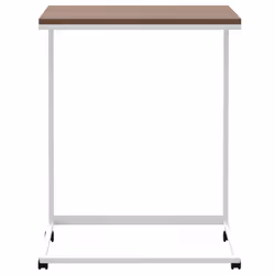 vidaXL Tavolino con Ruote Bianco 55x35x70 cm in Legno Multistrato - Vista aggiuntiva 3