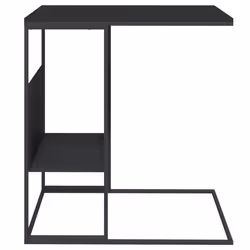 vidaXL Tavolino Nero 55x36x59,5 cm Legno Multistrato - Vista aggiuntiva 3