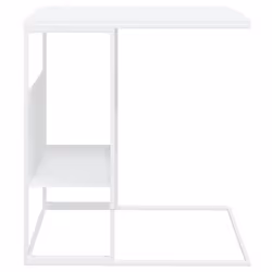 vidaXL Tavolino Bianco 55x36x59,5 cm Legno Multistrato - Vista aggiuntiva 3