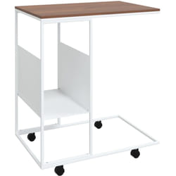 Vidaxl - Tavolino, Tavolino da Salotto con Ruote Bianco 55x36x63, 5 cm in Legno Multistrato