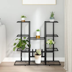 Portafiori 94,5x25x89 cm Ferro Nero Vidaxl 96648