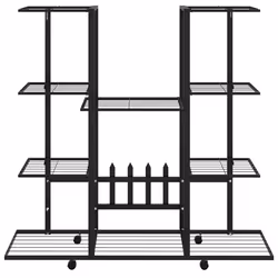 Portafiori con Ruote 94,5x24,5x91,5 cm Ferro Nerocod mxl 121159 - Vista aggiuntiva 3