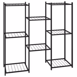 vidaXL Portafiori 83x25x80 cm Nero in Ferro - Vista aggiuntiva 2