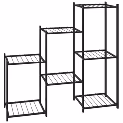vidaXL Portafiori 83x25x80 cm Nero in Ferro - Vista aggiuntiva 2