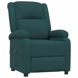 vidaXL Poltrona Elettrica Reclinabile Verde Scuro in Tessuto - Vista aggiuntiva 3