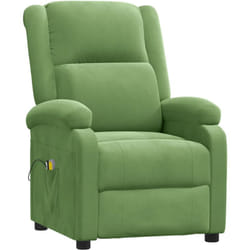 Vidaxl - Poltrona Massaggiante Elettrica Verde Chiaro in Velluto