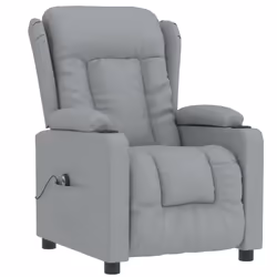 vidaXL Poltrona Elettrica Reclinabile Grigio Chiaro in Tessuto - Vista aggiuntiva 3