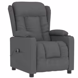 vidaXL Poltrona Elettrica Reclinabile Grigio Scuro in Tessuto - Vista aggiuntiva 3