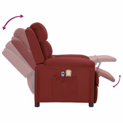 VidaXL 3098978 sedia massaggiante elettrica Rosso - Vista aggiuntiva 8