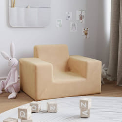 Divano per Bambini, Poltroncina per Bambini Crema in Morbido Peluche Vidaxl