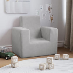 Divano per Bambini, Poltroncina per Bambini Grigio Chiaro in Morbido Peluche Vidaxl