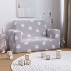 Questo comodo divano per bambini a 2 posti cattura l'attenzione in qualsiasi cameretta per bambini ed è il compagno ideale pe ...