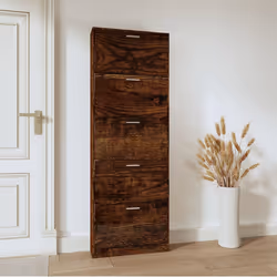 vidaXL Scarpiera Rovere Fumo 59x17x169 cm in Legno Multistrato - Vista aggiuntiva 3