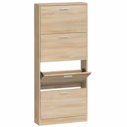 vidaXL Scarpiera Rovere 59x17x150 cm in Legno Multistrato - Vista aggiuntiva 2