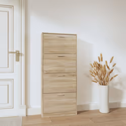 vidaXL Scarpiera Rovere 59x17x150 cm in Legno Multistrato - Vista aggiuntiva 3