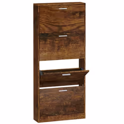 vidaXL Scarpiera Rovere Fumo 59x17x150 cm in Legno Multistrato - Vista aggiuntiva 2