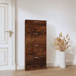 vidaXL Scarpiera Rovere Fumo 59x17x150 cm in Legno Multistrato - Vista aggiuntiva 3