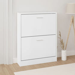 Scarpiera Salvaspazio, Portascarpe Bianca 59x17x81 cm in Legno Multistrato Vidaxl