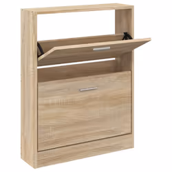 vidaXL Scarpiera Rovere 59x17x81 cm Legno ingegnerizzato - Vista aggiuntiva 2