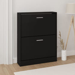 Scarpiera Salvaspazio, Portascarpe Nero 59x17x81 cm in Legno Multistrato Vidaxl