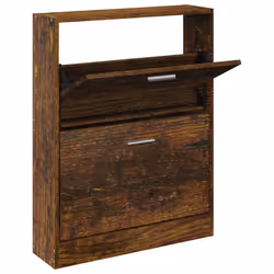 vidaXL Scarpiera Rovere Fumo 59x17x81 cm in Legno Multistrato - Vista aggiuntiva 2