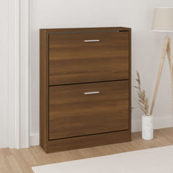 Scarpiera Salvaspazio, Portascarpe Rovere Marrone 59x17x81 cm in Legno Multistrato Vidaxl