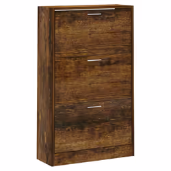 Scarpiera Rovere Fumo 63x24x103 cm in Legno Multistratocod mxl 105679 - Vista aggiuntiva 3