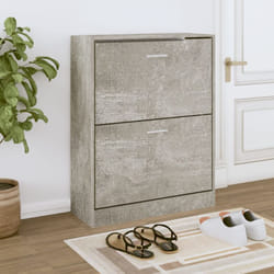Scarpiera Grigio Cemento 63x24x81 cm in Legno Multistrato Vidaxl Grigio