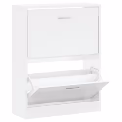 Scarpiera Bianco Lucido 63x24x81 cm in Legno Multistratocod mxl 101984 - Vista aggiuntiva 2