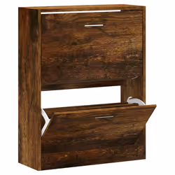 vidaXL Scarpiera Rovere Fumo 63x24x81 cm in Legno Multistrato - Vista aggiuntiva 2