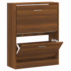 vidaXL Scarpiera Rovere Marrone 63x24x81 cm in Legno Multistrato - Vista aggiuntiva 2