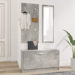 Set Scarpiere 3 in 1 Grigio cemento in Legno Multistratocod mxl 119455 - Vista aggiuntiva 3