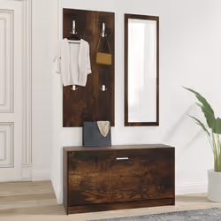 Set Scarpiere 3 in 1 rovere fumo in Legno Multistratocod mxl 95523 - Vista aggiuntiva 3
