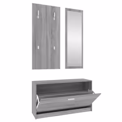 Set Scarpiere 3 in 1 grigio sonoma in Legno Multistratocod mxl 71488 - Vista aggiuntiva 2