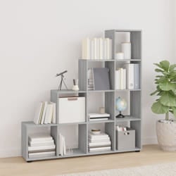 Libreria, Scaffale a Scala Grigio Sonoma 142 cm in Legno Multistrato Vidaxl