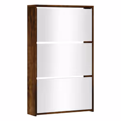 Scarpiera con Specchio a 3 Livelli Rovere fumo 63x17x102,5 cmcod mxl 81771 - Vista aggiuntiva 3