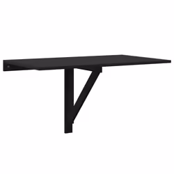 Tavolino da Parete Pieghevole Nero 110x38x75 cm in Multistratocod mxl 95525 - Vista aggiuntiva 2