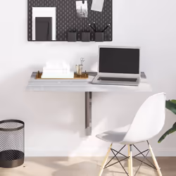 Tavolino Muro Pieghevole Grigio Sonoma 100x60x56 cm Multistratocod mxl 106450 - Vista aggiuntiva 3
