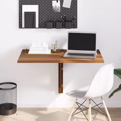 Tavolino Muro Pieghevole Rovere Marrone 100x60x56cm Multistratocod mxl 71489 - Vista aggiuntiva 3
