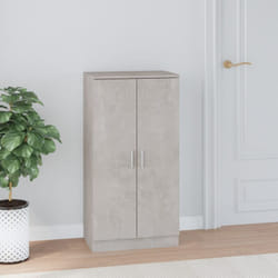 Scarpiera Grigio Cemento 55x35x108 cm in Legno Multistrato Vidaxl Grigio