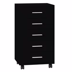 Cassettiera con Ruote Nero in Legno Multistratocod mxl 80690 - Vista aggiuntiva 2