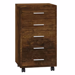 vidaXL Cassettiera con Ruote rovere fumo in Legno Multistrato - Vista aggiuntiva 2
