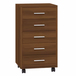 vidaXL Cassettiera con Ruote rovere marrone in Legno Multistrato - Vista aggiuntiva 2