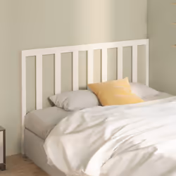 vidaXL Testiera per Letto Bianca 146x4x100 cm Legno Massello di Pino - Vista aggiuntiva 3