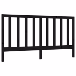 vidaXL Testiera per Letto Nera 206x4x100 cm in Legno Massello di Pino - Vista aggiuntiva 2