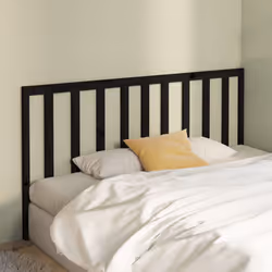 vidaXL Testiera per Letto Nera 206x4x100 cm in Legno Massello di Pino - Vista aggiuntiva 3