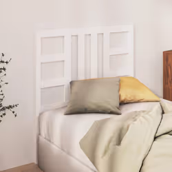 vidaXL Testiera per Letto Bianca 106x4x100 cm Legno Massello di Pino - Vista aggiuntiva 3