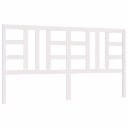 vidaXL Testiera per Letto Bianca 206x4x100cm in Legno Massello di Pino - Vista aggiuntiva 2